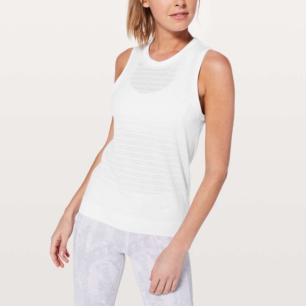 Lululemon Breeze By Muscle Tank II White